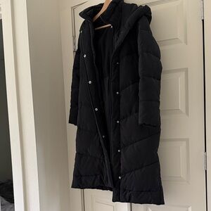 Abercrombie & Fitch Women's Black Long Puffer Jacket XS Petite